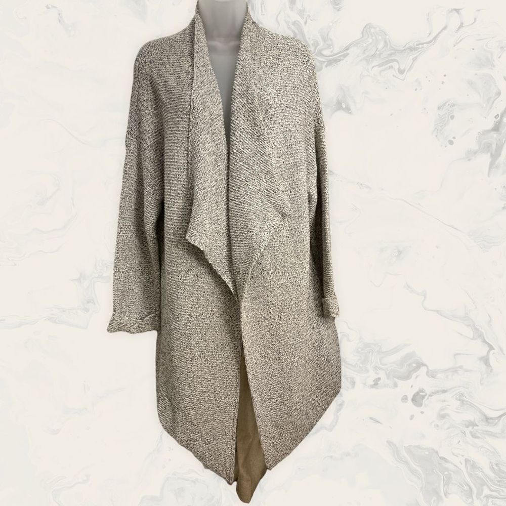H&M Basic Oversized Long Knit Cardigan - Size XS - Grey